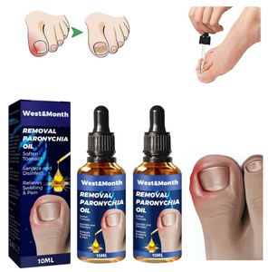 2 Stk 10ml Anti Paronychie Nagelöl, Eingewachsene Zehennageltropfen Nagelbehandlungsöl zur Reparatur von Verfärbungen, rauen und rissigen Nägeln