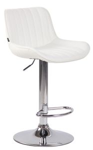 BHM Germany Barová židle Lentini, syntetická kůže, chrom / bílá