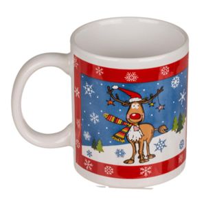 Out of the Blue Christmas Mug Red/Blue - Reindeer
