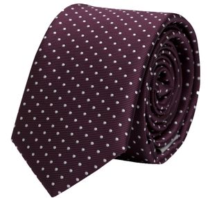 Fabio Farini Mehrere Farben Gepunktete Krawatten 8cm, Breite:8cm, Farbe:Weinrot (Weiß)