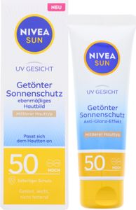 NIVEA SUN UV Gesicht Getönter Sonnenschutz LSF 50 Mittlerer Hauttyp 50 ml Nicht Fettend