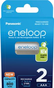 1x2 Panasonic Eneloop Micro AAA 800mAh Ni-MH        BK-4MCDE/2BE