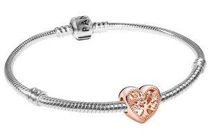 Pandora 41749 Damen-Armband Silber 925 Herz Familienstammbaum, 19 cm