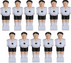 11 Kickerfiguren 16 mm schwarz-weiß Komplett Set