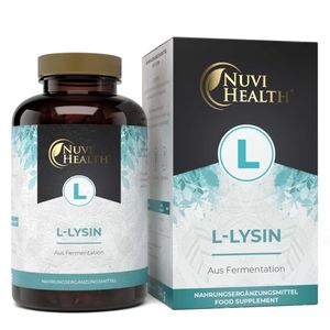 L-Lysin - 365 Kapseln - Hochdosiert mit 1500 mg je Tagesportion - Premium: Aus pflanzlicher Fermentation - Labor - Vegan