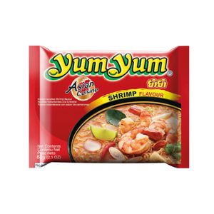 YumYum Instant Asian Nudelsuppe Bag mit Shrimp Geschmack 60g