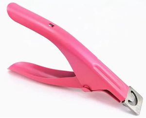 EWANTO Nagelknipser Tip Cutter Schneider für Kunstnägel Gelnägel Maniküre Werkzeug aus Edelstahl Pink