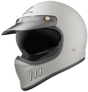 Bogotto FF980 Caferacer Cross Helm (Gray Matt,S)
