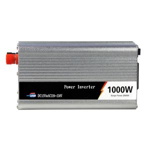 1000W Solar DC 12 V/24 V zu AC 110V/220 V Modifiziert Sinuswellenautos Wechselrichterwandler-Silber-Größen: 12 V bis 110 V
