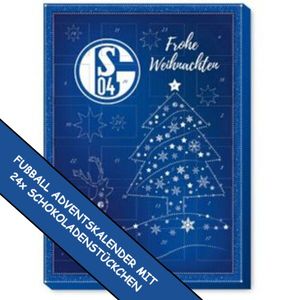 FC Schalke 04 Adventskalender Fussball 2021 - 24x Schokoladenstückchen  - Kinder, Frauen & Männer Fussballfans Advent Kalender Weihnachtskalender