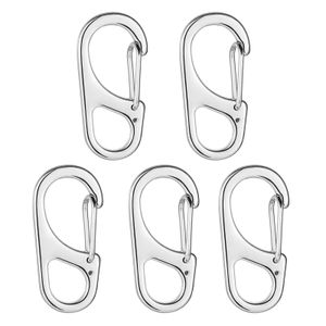 5 Stück Mini-Karabiner für Camping, Bergsteigen, Sicherheitsschnallen aus Zinklegierung, rostfrei, korrosionsbeständig, Federkarabinerhaken, Campingausrüstung
