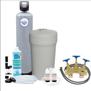 Wasserenthärtungsanlage Entkalkungsanlage MEC200 TOP-Line Wasserenthärter mit freistehendem Solebehälter + Set 3