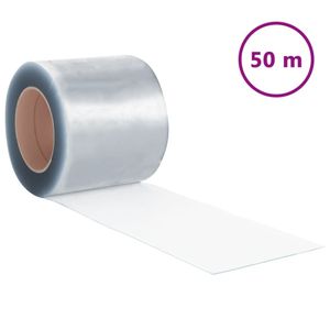 vidaXL Záves na dvere Transparent 200x1,6 mm 50 m PVC