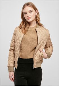 Dámská prošívaná bunda Urban Classics Ladies Diamond Quilt Nylon Jacket unionbeige - XXL