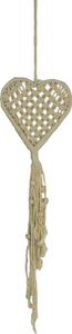 Makramee Wandbehang Herz beige aus Indien
