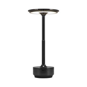 Goliving Horizon Batterie Tischleuchte - Nachttischlampe - Dimmbar - Warmweißes Licht - Energieeffizient - Höhe 27 cm - Schwarz