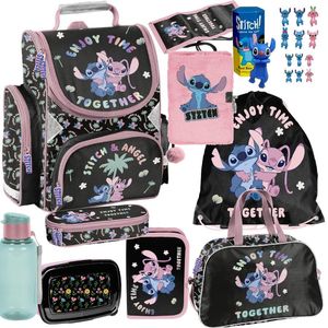 Mega Schulset XXL – Stitch Disney | 10-teiliges Schulranzen-Set + FIGURE Für Jungen & Mädchen Klasse 1–4