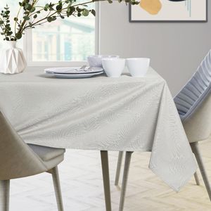 Tischdecke mit Lotuseffekt Blätter Abwaschbar Tischtuch 140 x 240 cm - creme