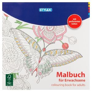 Stylex 77170 Malbuch für Erwachsene 24 Seiten und Motive