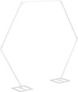 Svadobný oblúk, šesťuholníkový tvar, rozmer 232x200 cm, BIELA, 32x200cm