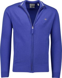 Gant Weste blau Wolle einfarbig