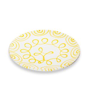 Gmundner Ceramics Žlutý plamen, talířový šálek (Ø 28 cm)