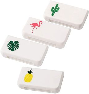 4 Stücke Pillendose Tablettenboxen, Wasserdichter Klein Pillenbox Kapseldose 3 Fächer Lagerung case für Draussen Reisen Ausflug