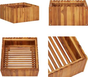 vidaXL Záhradný vyvýšený záhon 50 x 50 x 25 cm z masívneho dreva akácie - Vyvýšený záhon - Vyvýšené záhony - Drevený kvetináč - Kvetináč