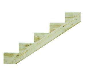 Treppenwange für Stufen Massivholz Kiefer kesseldruckimprägniert 1 Stück Größe: 5-stufig