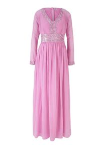 Heine Damen Abendkleid mit Pailletten, pink, Größe:42