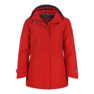 Coastguard Damen Funktionsjacke - Outdoor-Jacke mit abnehmbarer Kapuze wasserdicht atmungsaktiv in Rot Größe 36