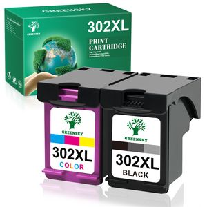 302XL Druckerpatronen kompatible für HP 302 für Officejet 3831 4650 4652 4654 5220 5230 Envy 4520 DeskJet 1110 2130 3630, Schwarz / Farbe
