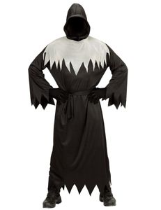 Sensenmann-Kostüm für Herren Halloweenkostüm schwarz-weiss