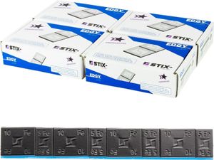 400 Streifen STIX Klebegewichte 60G (5+10G), Stahl, verzinkt, schwarz