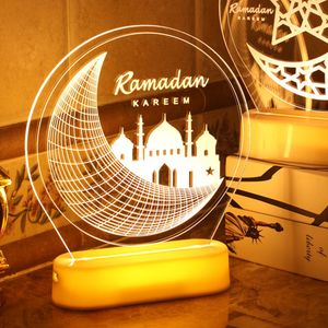 Ramadan Deko LED Lampe Eid Mubarak Dekoration Laterne, Muslim Islam Ramadan Dekoration Nachtlicht Ornamente für Muslimische Ramadan Festival