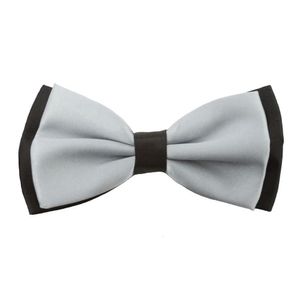 Oblique Unique Fliege Schleife Hochzeit Anzug Smoking - schwarz-grau