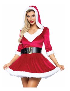 Mrs. Claus Hooded Dress, Farbe:RED, Größen:S/M