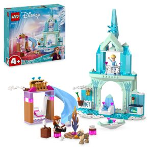 LEGO Disney Frozen Elsas Eispalast, Eiskönigin-Schloss-Spielzeug mit Prinzessin Elsa und Anna Puppen, plus 2 Tierfiguren, tolles Geschenk für 4-jährige Mädchen und Jungen 43238