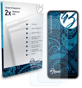 Bruni Basics-Clear 2x Schutzfolie kompatibel mit Blackview A52 Folie