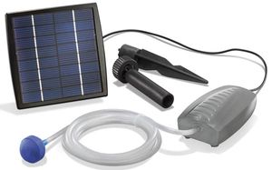 Esotec 101870 Solar Teichbelüfter mit Solarmodul und Pumpe, (L x B x H): 120 x 65 x 42 mm, Gewicht 180 g