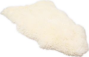 Lammfell Schaffell Sheepskin Naturform Echt Teppich Rug Echt Fell Naturfell (Weiß, 100 x 110 cm)