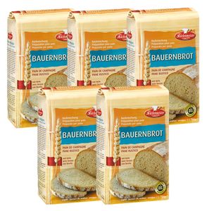 BIELMEIER KÜCHENMEISTER Brotbackmischung Bauernbrot 5 Stück á 1000 g Jeden Tag frisches Brot genießen  Baden-Württemberg