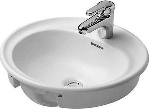 Duravit Einbauwaschtisch MANUA mit Überlauf, Hahnlochbank, Ø 480 mm, 1 Hahnloch weiß Duravit Einbauwaschtisch MANUA mit Überlauf, Hahnlochbank, Ø 480 mm, 1 Hahnloch weiß