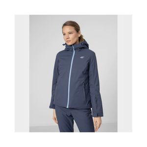 4F Winterjacke Damen Snowboardjacke Skijacke mit Kapuze Warm Winter Jacke Wassersäule 5.000 mm Winddicht Wasserdicht Blau M