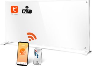 KESSER® Infrarotheizung Energiesparend Infrarot 2in1 Standgerät & Wandmontage Elektroheizung mit Fernbedienung Thermostat & App-Steuerung Timer Elektrisch Heizpaneel Heizung Konvektor Standfüße