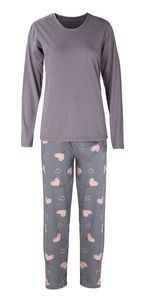 Schlafanzug Damen HEYO Lang Pyjama 100% Baumwolle Zweiteiliges Set Langarm Shirt Lange Pyjamahose XXL Schlafanzug Damen HEYO Lang Pyjama 100% Baumwolle Zweiteiliges Set Langarm Shirt Lange Pyjamahose XXL