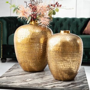 riess-ambiente Elegantes Vasen 2er Set ORIENTAL 33cm gold in Handarbeit verziert Blumenvase Dekovase