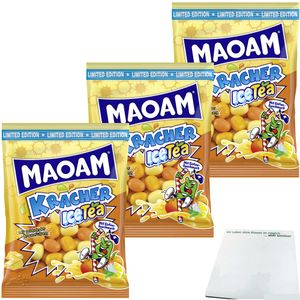 Haribo Maoam Kracher Ice Tea 3er Pack (3x200g Packung) + usy Block