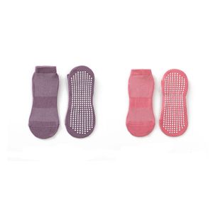 INF Atmungsaktive Yoga-Trampolinsocken Rosa+Lila L