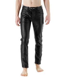 Bockle® BoB No Ass Bag kožené nohavice kožené džínsy z pravej kože pánske kožené, W33/L34